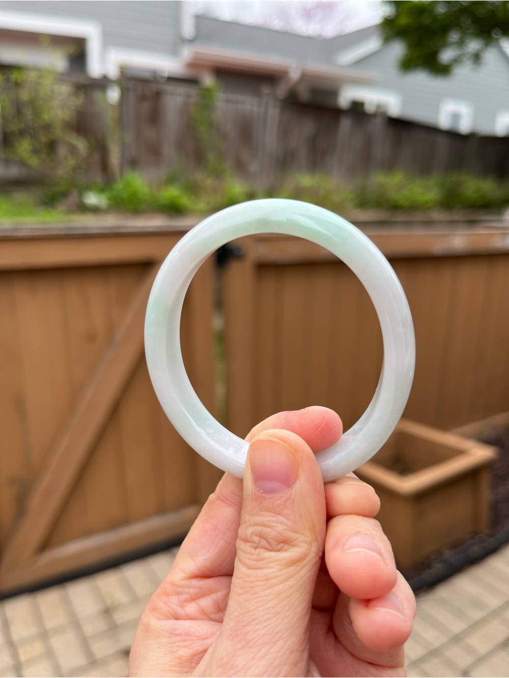 BW080-OL Oval 56/49.5mm Certified Untreated Grade A Burmese Jadeite Bangle